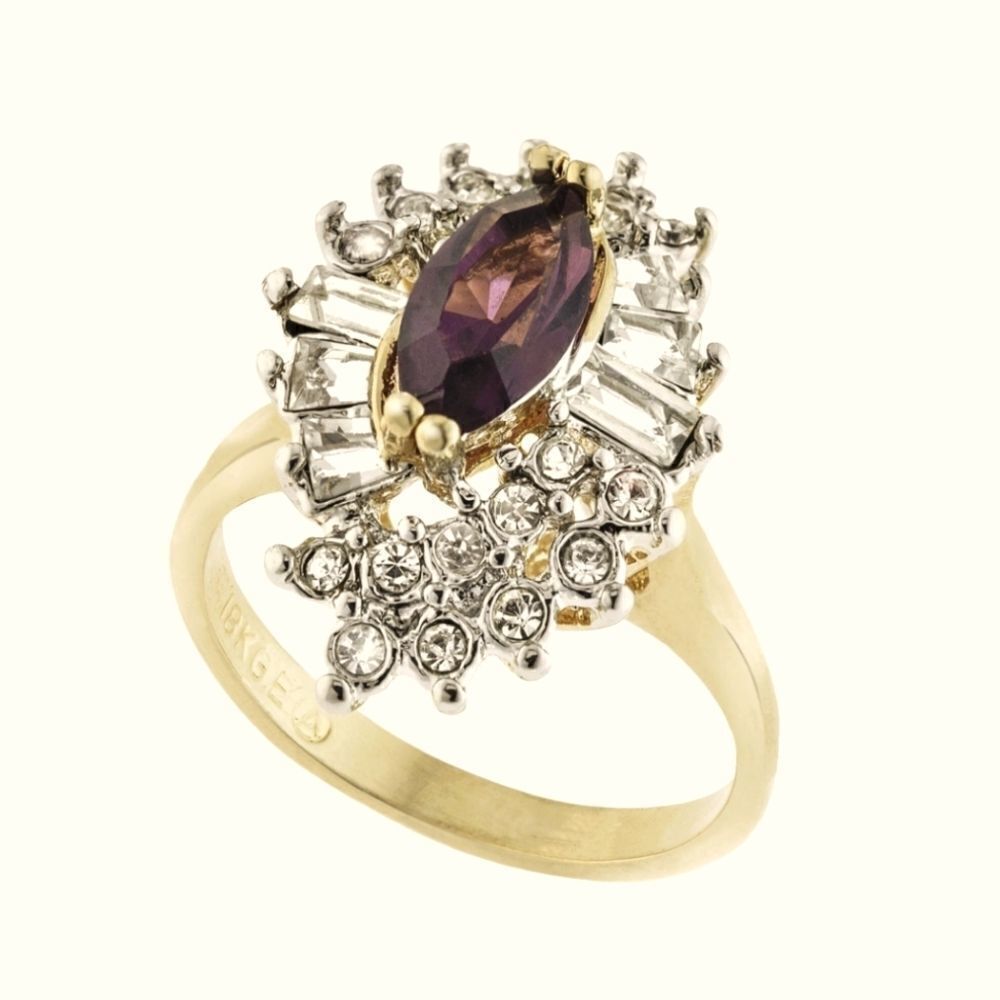 18 Karat HGE Gold, Red, & White Ring